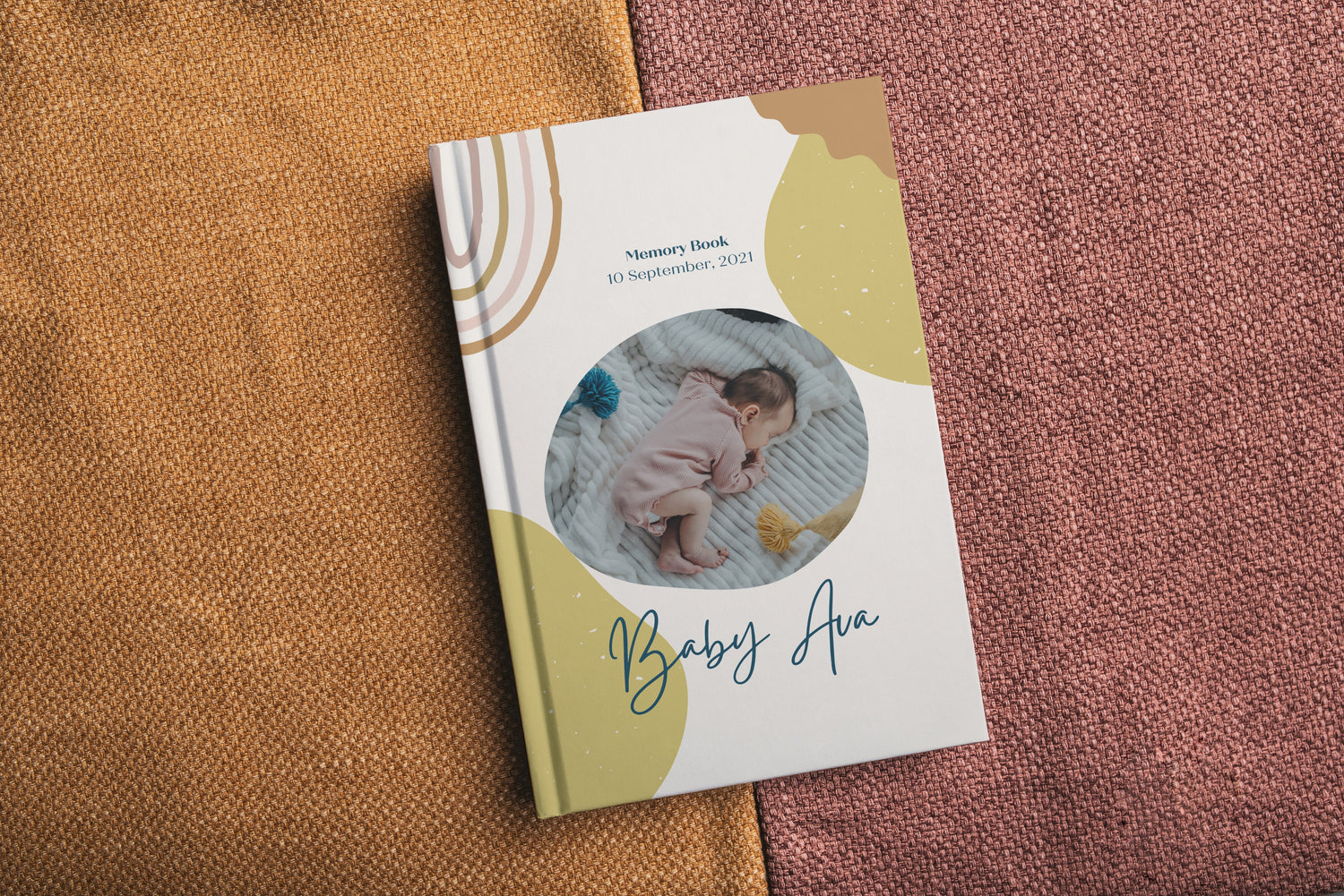 Dujourbaby baby book on a blanket