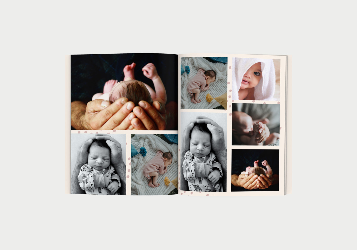 Dujourbaby boho gender neutral baby book photo collage pages