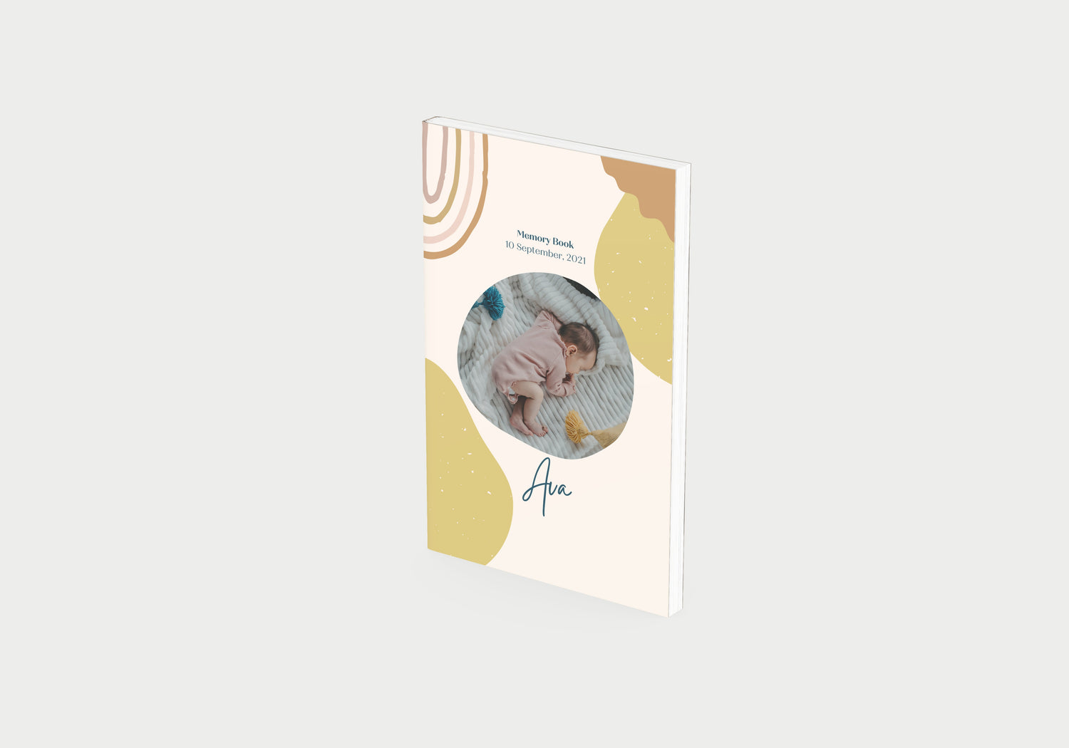 Dujourbaby boho theme baby book custom cover