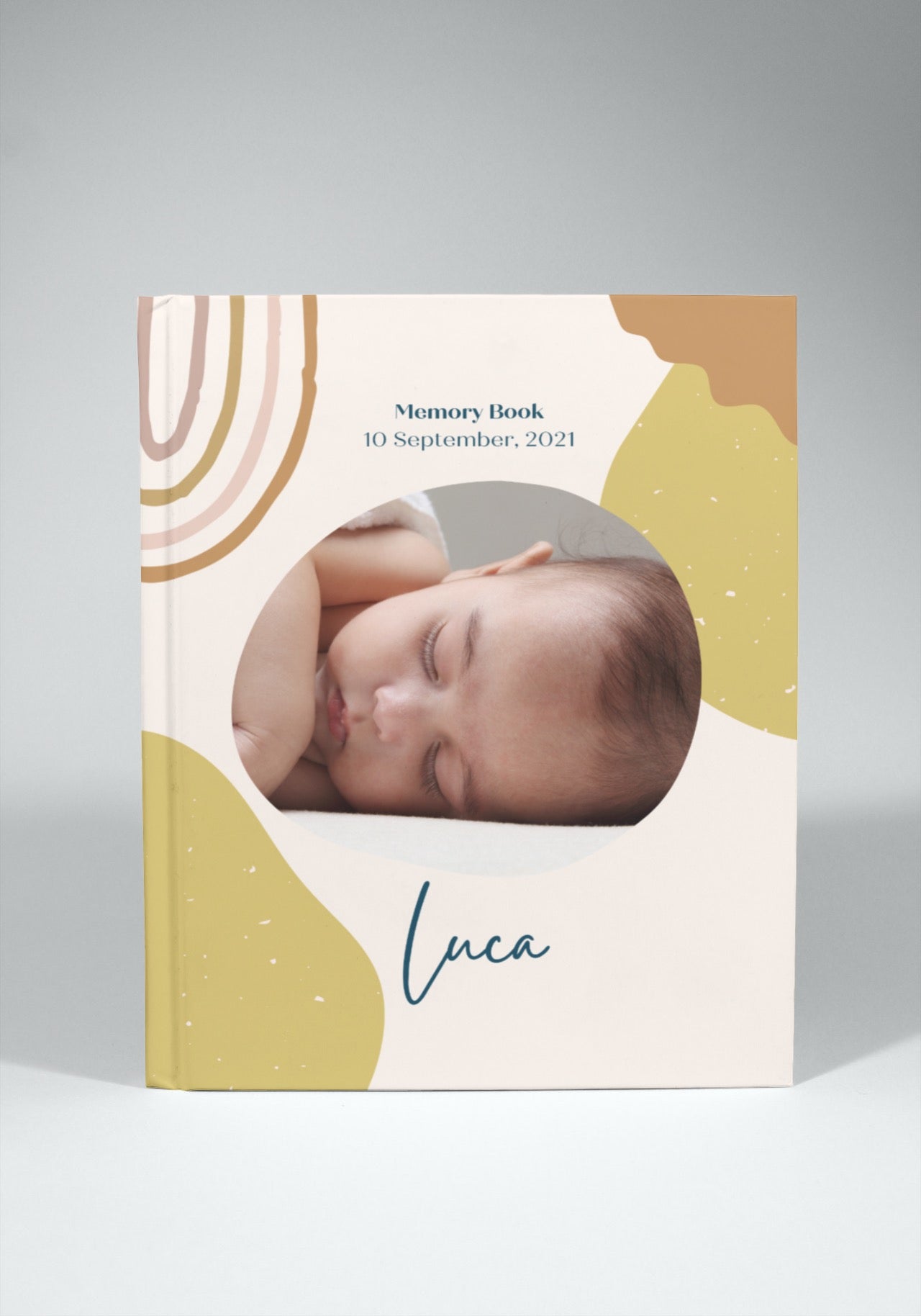 Gender neutral unisex baby memory book boho style 