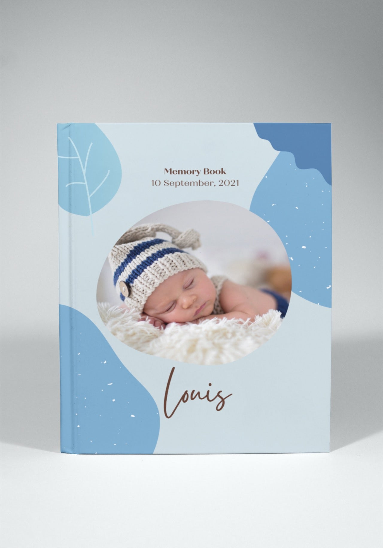 Baby blue boy memory book