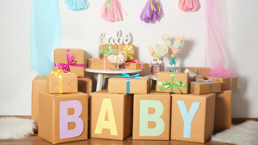 baby shower decorations with baby boxes